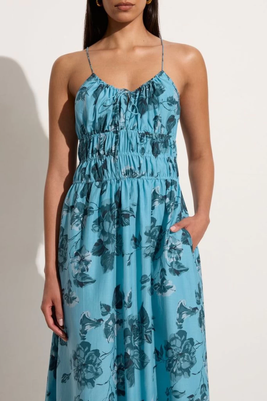 Faithfull The Brand Carinna Floral Print Midi Dress - Cierra Style Summer Boho Chic Women's Fashion