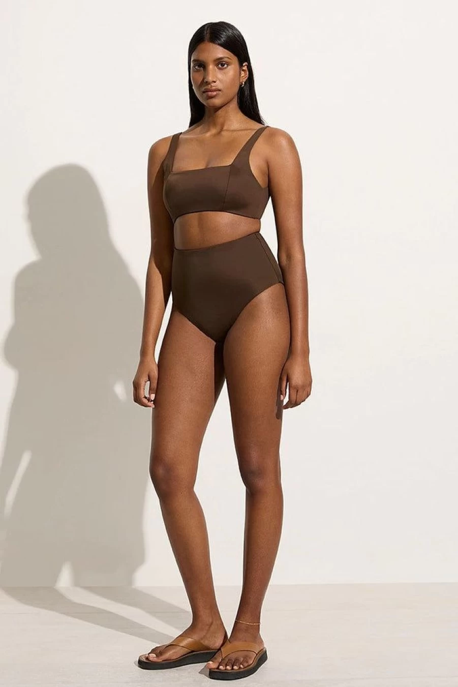 Faithfull The Brand Afonso Bikini Bottom Swimwear Coffee Brown