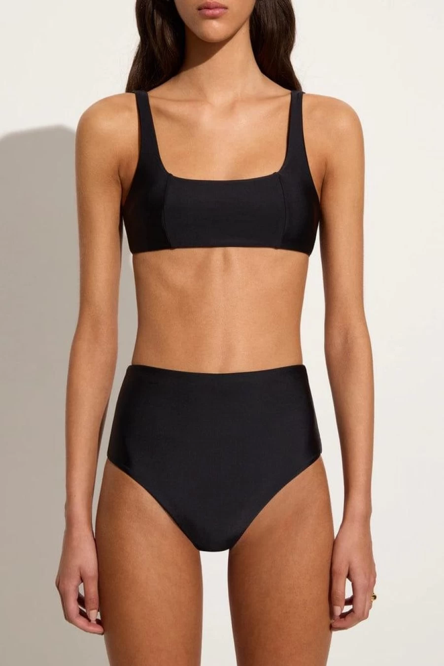 Faithfull The Brand Zizi Black Bikini Top for Women - Stylish Swimwear
